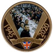 50 Pence - Elizabeth II VE Day - Street Party, United Kingdom, 2020 reverse image