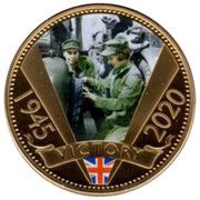 50 Pence - Elizabeth II VE Day - Princess Elizabeth in uniform, United Kingdom, 2020 reverse image