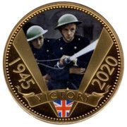 50 Pence - Elizabeth II VE Day - Firefighters, United Kingdom, 2020 reverse image