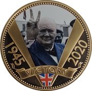 50 Pence - Elizabeth II VE Day - Winston Churchill, United Kingdom, 2020 reverse image