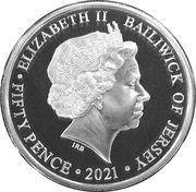 50 Pence - Elizabeth II Her Majesty the Queen's 95th birthday photographic collection obverse image