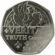 50 Pence - Elizabeth II Platinum Jubilee, United Kingdom, 2022 reverse image