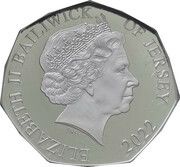 50 Pence - Elizabeth II platinum jubilee obverse image