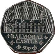 50 Pence - Charles III Royal Residence - Balmoral Castle, United Kingdom, 2023 reverse image