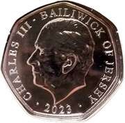 50 Pence - Charles III Father Christmas in sleigh obverse image