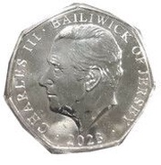 50 Pence - Charles III Royal Residence - Balmoral Castle; Ag-Au plated obverse image