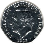 50 Pence - Charles III Royal Residence - Windsor Castle; Ag-Au plated obverse image