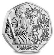 50 Pence - Charles III Saint Andrew, United Kingdom, 2024 reverse image