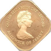 1 Pound - Elizabeth II Battle of Jersey; Gold Proof Issue obverse image