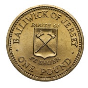 1 Pound - Elizabeth II St. Helier reverse image