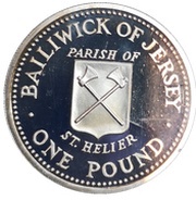 1 Pound - Elizabeth II St. Helier; Silver Proof, United Kingdom, 1983 reverse image