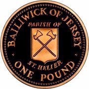1 Pound - Elizabeth II St. Helier; Gold Proof, United Kingdom, 1983 reverse image