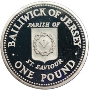 1 Pound - Elizabeth II St. Saviour; Silver Proof, United Kingdom, 1984 reverse image