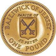 1 Pound - Elizabeth II St. Peter; Gold Proof, United Kingdom, 1986 reverse image