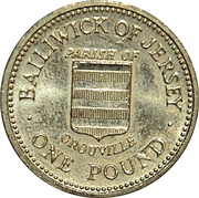 1 Pound - Elizabeth II Grouville reverse image