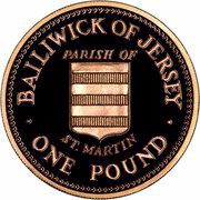 1 Pound - Elizabeth II St. Martin; Gold Proof, United Kingdom, 1987 reverse image