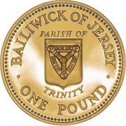 1 Pound - Elizabeth II Trinity; Gold Proof, United Kingdom, 1988 reverse image
