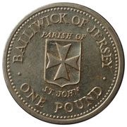 1 Pound - Elizabeth II St. John reverse image