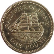 1 Pound - Elizabeth II Brig, Hebe reverse image