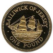 1 Pound - Elizabeth II Barque, Gemini; Gold Proof, United Kingdom, 1993 reverse image