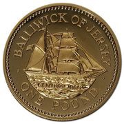 1 Pound - Elizabeth II Brigantine, Century; Gold Proof, United Kingdom, 1993 reverse image