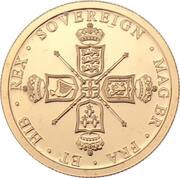 1 Sovereign - Elizabeth II Restoration of Monarchy, United Kingdom, 2010 reverse image