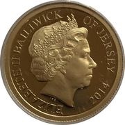 1 Pound - Elizabeth II Garnished Shield; Gold Proof obverse image