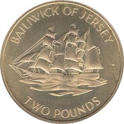 2 Pounds - Elizabeth II Silver Wedding, United Kingdom, 1972 reverse image