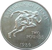 2 Pounds - Elizabeth II Commonwealth Games, United Kingdom, 1986 reverse image