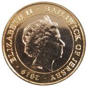 2 Pounds - Elizabeth II Jersey Zoo - Error without Value obverse image