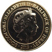 2 Pounds - Elizabeth II 60th Anniversary of Jersey Zoo - Orangutan obverse image