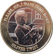 2 Pounds - Elizabeth II Oliver Twist, United Kingdom, 2020 reverse image