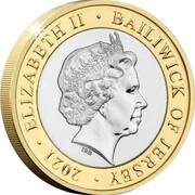 2 Pounds - Elizabeth II RFU 150th Anniversary Rose Logo (Coloured) obverse image