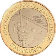 2 Pounds - Charles III Billiards, United Kingdom, 2023 reverse image