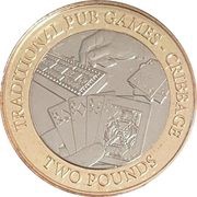 2 Pounds - Charles III Cribbage, United Kingdom, 2023 reverse image