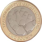 2 Pounds - Charles III Skittles, United Kingdom, 2023 reverse image