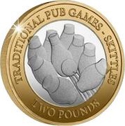 2 Pounds - Charles III Skittles; Silver Proof, United Kingdom, 2023 reverse image