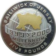 5 Pounds - Elizabeth II Millennium, United Kingdom, 2000 reverse image