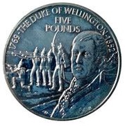 5 Pounds - Elizabeth II Duke of Wellington, United Kingdom, 2002 reverse image