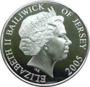 5 Pounds - Elizabeth II HMS Conqueror; Silver Proof obverse image