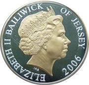 5 Pounds - Elizabeth II Queen on Horseback; Silver Proof obverse image