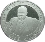 5 Pounds - Elizabeth II Sir Winston Churchill, United Kingdom, 2006 reverse image