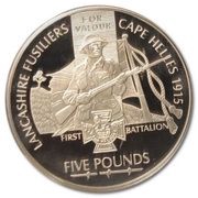 5 Pounds - Elizabeth II Victoria Cross - Lancashire Fusiliers, United Kingdom, 2006 reverse image