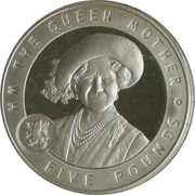 5 Pounds - Elizabeth II Queen Elizabeth, The Queen Mother, United Kingdom, 2007 reverse image