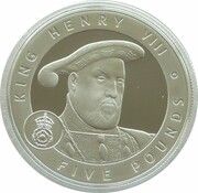 5 Pounds - Elizabeth II Henry VIII, United Kingdom, 2007 reverse image