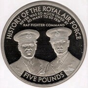 5 Pounds - Elizabeth II RAF Fighter Command, United Kingdom, 2008 reverse image