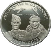 5 Pounds - Elizabeth II Sir Douglas Bader, United Kingdom, 2008 reverse image