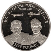 5 Pounds - Elizabeth II Flying Aces, United Kingdom, 2008 reverse image