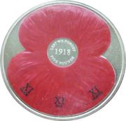 5 Pounds - Elizabeth II Lest We Forget 1918, United Kingdom, 2008 reverse image