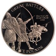 5 Pounds - Elizabeth II Battle of Hastings 1066, United Kingdom, 2009 reverse image